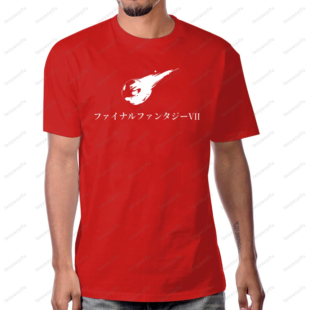 Vintage Style Final Fantasy VII FF7 Computer Game Tshirt Casual Fashion Loose Anime Cartoon ACG Otaku T Shirt Summer Cotton Tees view 2