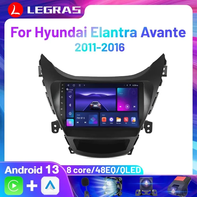 Car Radio For Hyundai Elantra Avante I35 2011-2016 Multimedia Player GPS Navigation CarPlay Android Auto Car Intelligent Systems