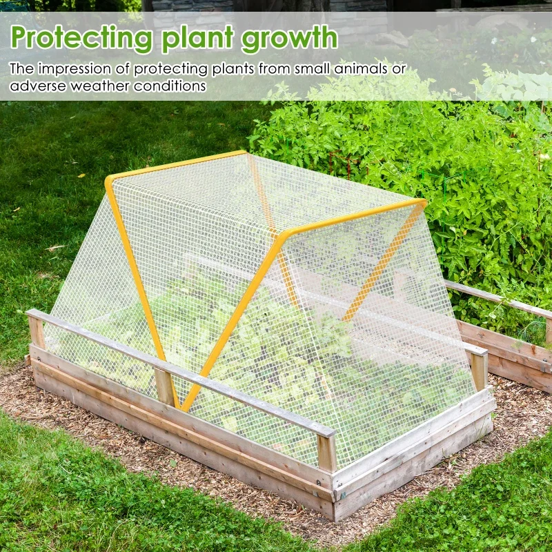 Greenhouse Cover Foldable Garden Vegetable Flower Insect-Proof Bird Portable Winter Warm Anti-uv Windproof Planting Greenhouse
