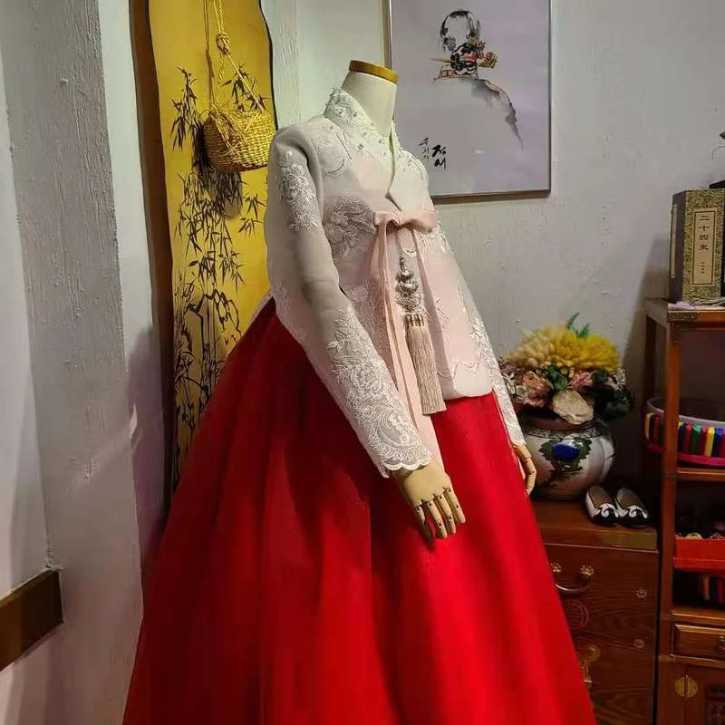 Ladies Hanbok Korean Folk Clothing Bride Wedding Wedding Ceremony Toast Hanbok Wedding Dress Ladies Clothing