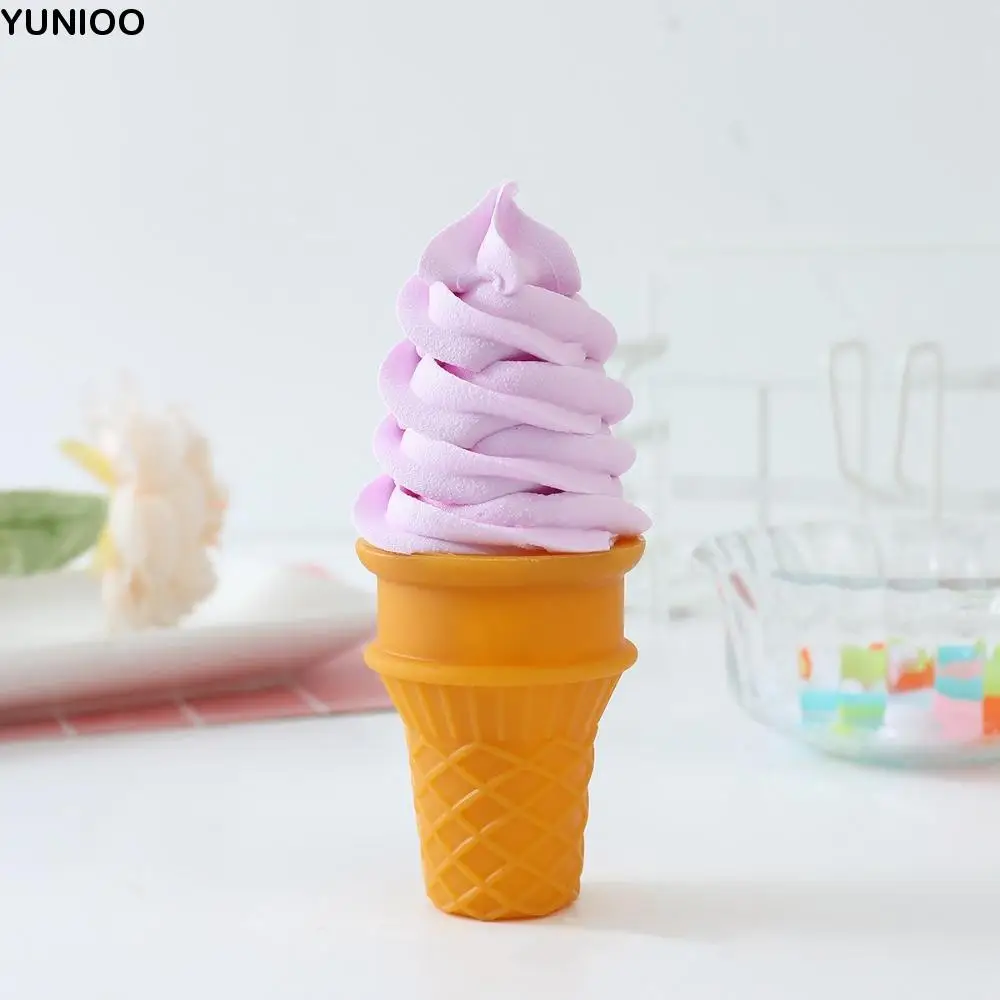 

Shop Window Crispy Simulation Ice Cream Fake Food Realistic Ice Cream Model Colorful Dessert Artificial Food Model Display Props