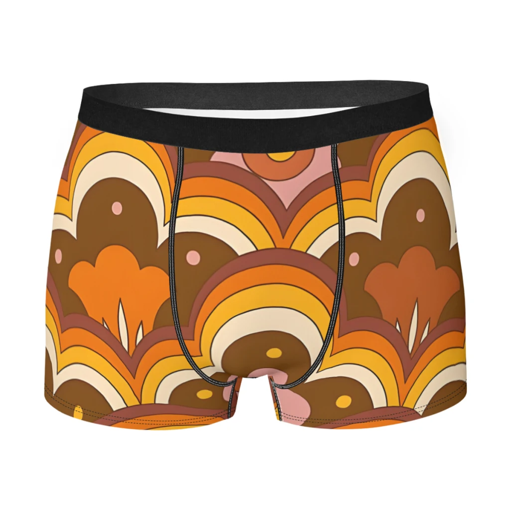 Psychedelic Flower Power Mid-Century Modern 70s Underpants Cotton Panties Man Underwear Comfortable Shorts Boxer Briefs