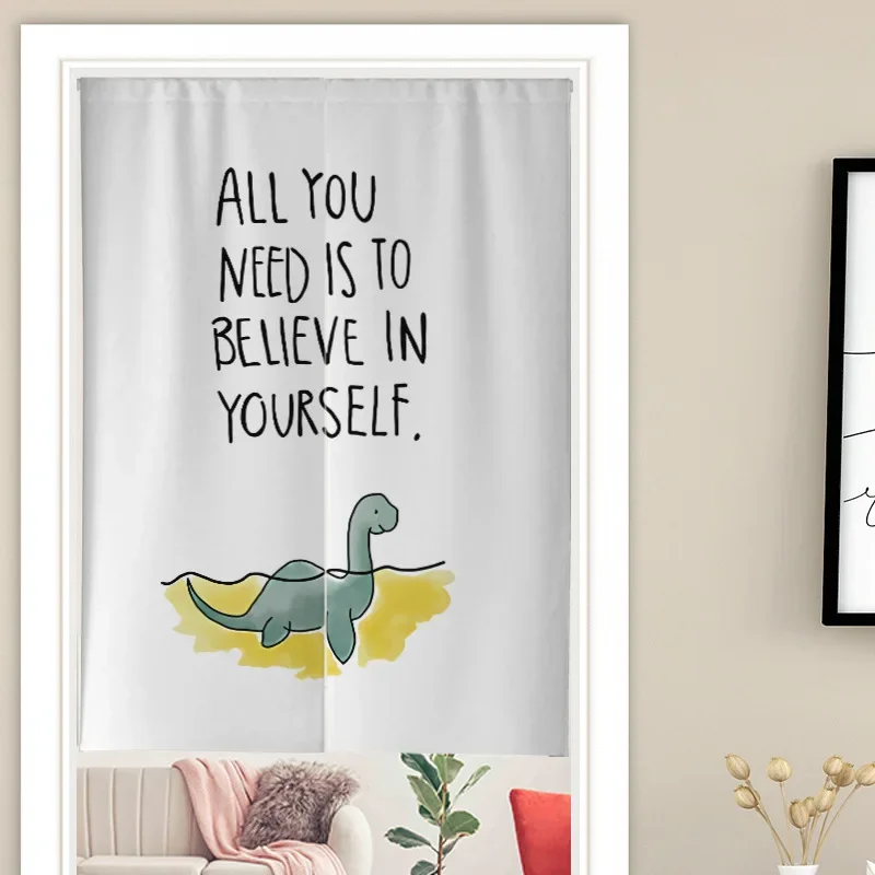 Nordic Minimalism changing room Curtain Privacy Partition Doorway Curtains Kitchen Entrance Noren Linen Hanging Half-curtain