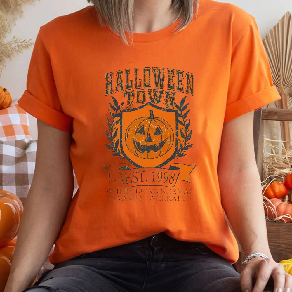 Happy Halloween Pumpkins Halloween T Shirts Pumpkin Funny Halloween Costume Cotton Shirt Graphic T Shirts Y2k Top Harajuku Tops