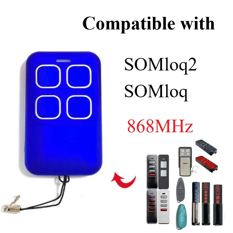 SOMloq 868MHz Remote For SM SOMloq2 4019V001 4019V003 4019V021 TX55-868-4 Garage Door Remote Control 868MHz Rolling Code