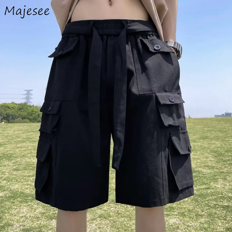 Tooling Shorts Men Summer Clothing M-3XL Minimalist American Streetwear Hip Hop Шорты Pure Multi Pockets Tactical Unisex Trouser