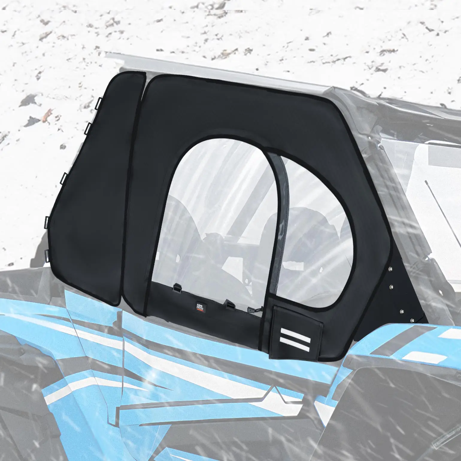 

KEMIMOTO Upper Doors with Steel Frame Compatible with Polaris RZR XP 1000 / XP Turbo 2014-2023 PVC Waterproof Upper Window Cab