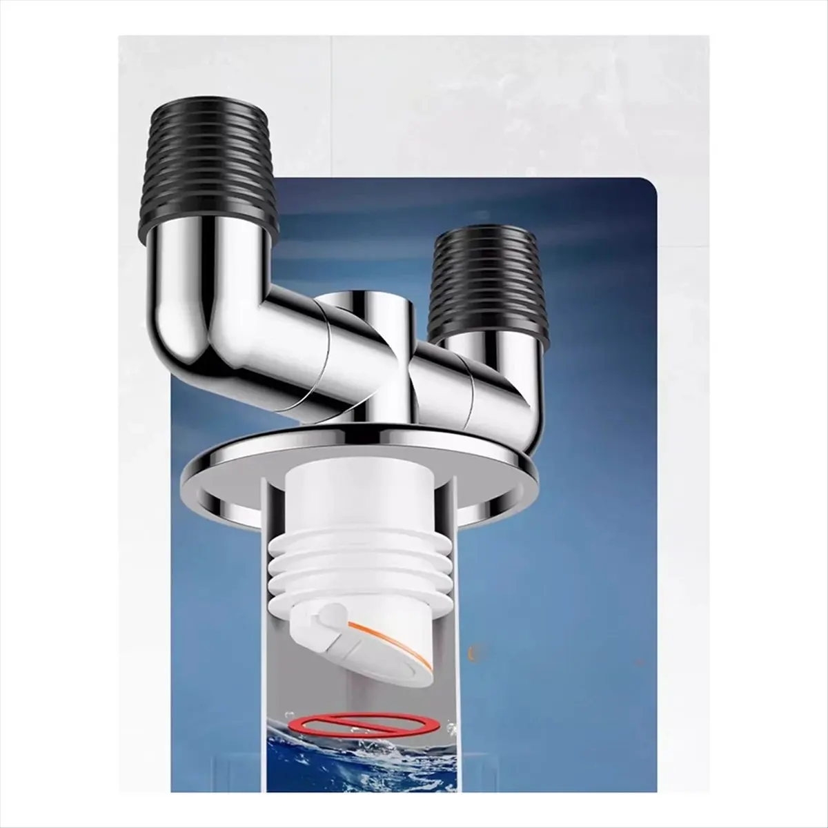 Desodorante para lavadora de bajante, tres cabezales a través del tubo de drenaje, desagüe de suelo, desodorante especial, desbordamiento, derivación de tres vías