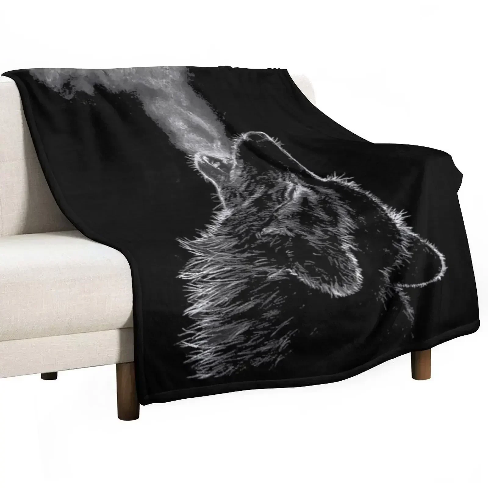 Wolf Throw Blanket Color Fast Cozy Throw Blanket