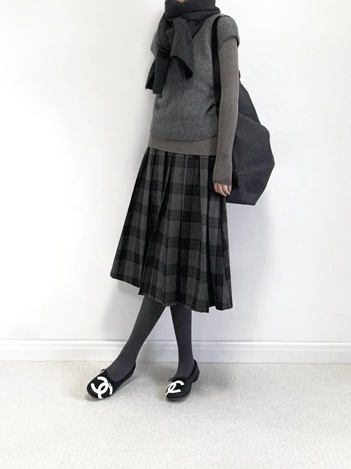 High Waist A-Line Skirt Women's Autumn Winter New Style Quality Wool Plaid Skirt City Commute Casual Daily Travel