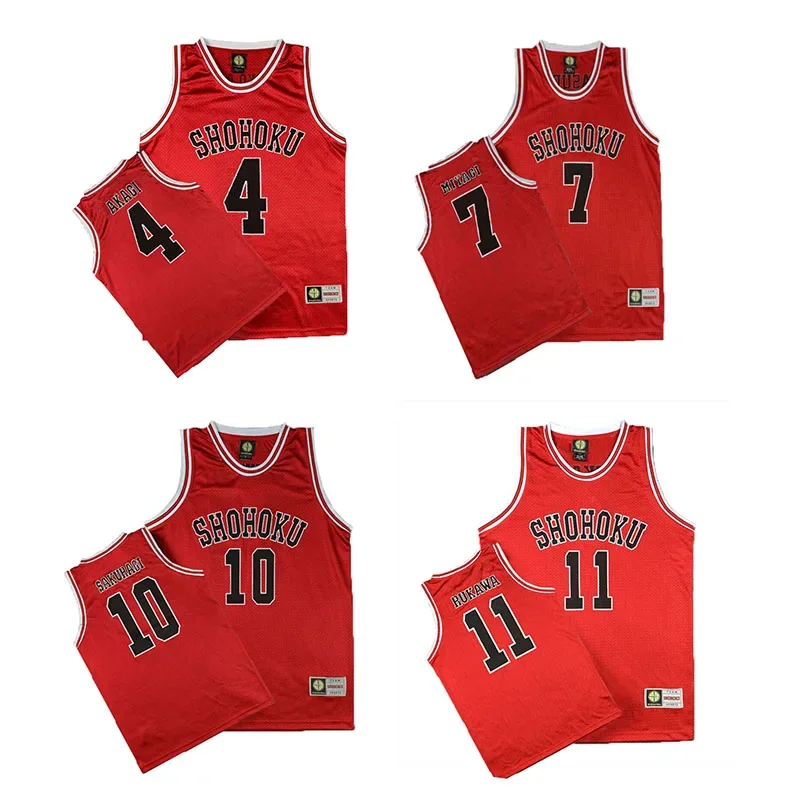 Anime Slam Dunk Shohoku Uniform ANZAI Akagi KOGURE MIYAGI SAKURAGI RUKAWA MITSUI Vest Basketball Jersey Cosplay Tank Tops Shirt