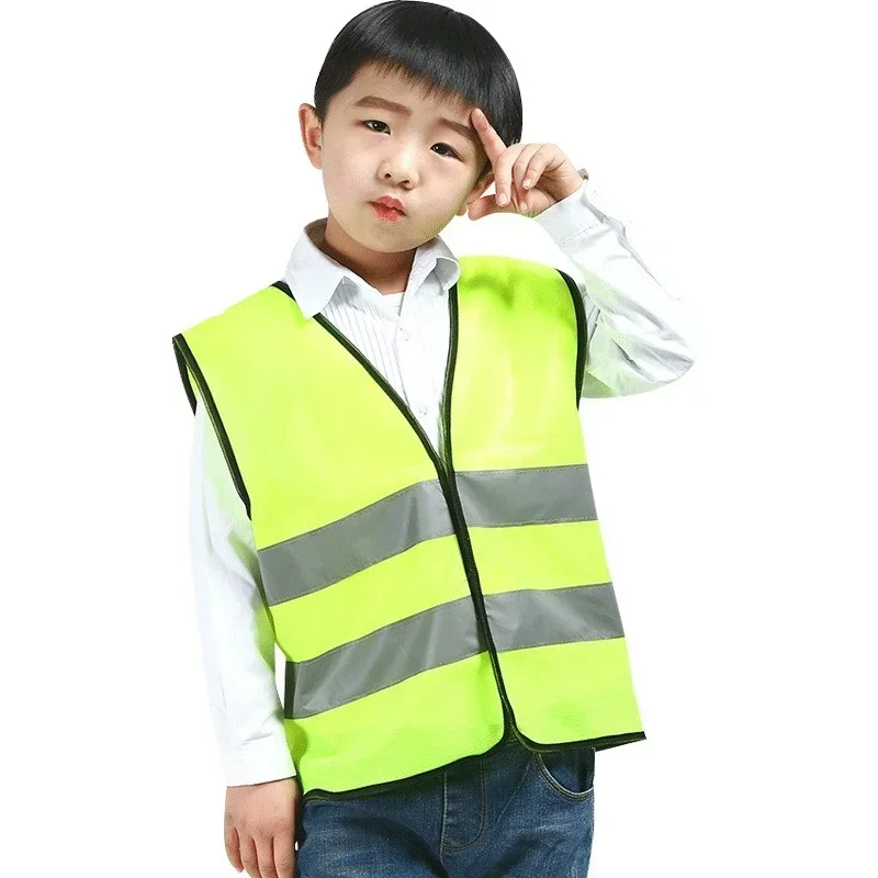 2/5/8Pcs Children Kindergarten Students Kids Reflective Apro High Visibility Fluorescent Outdoor Safety Reflective Aprons