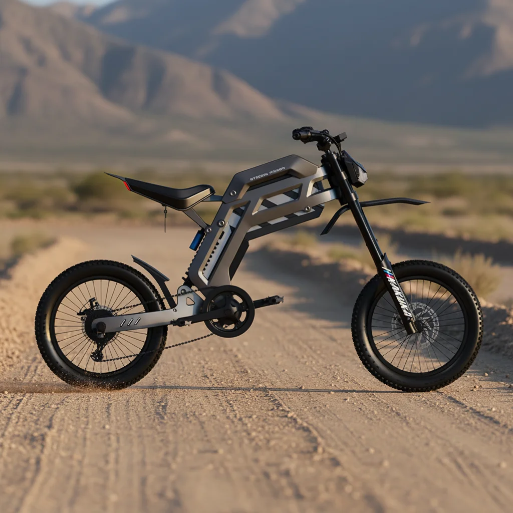 New 22.5Inch Electric Downhill Buggy Ebike Powerfull 52V Motor 100Nm Torque Yellow Electric Motorcycles