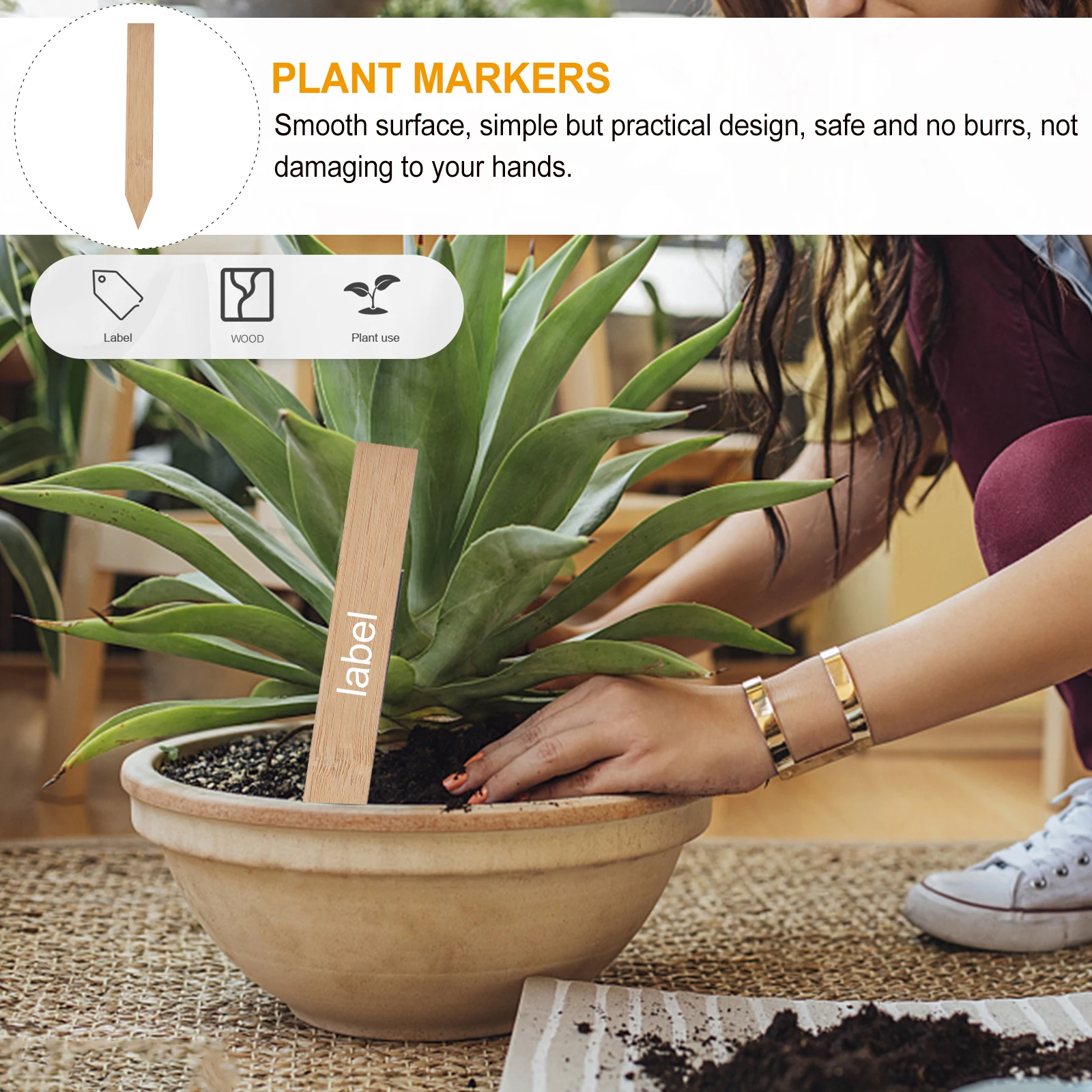 

50Pcs Plant Labels for Seedlings Sturdy Reusable Garden Tags Ideal for Farming Gardening Decorative Plant Identification Markers