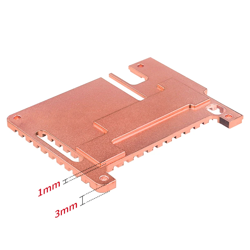 Raspberry Pi 4 dissipatore di calore in rame puro custodia in metallo guscio di raffreddamento passivo custodia in rame da 4mm per Raspberry Pi 4 modello B 4B