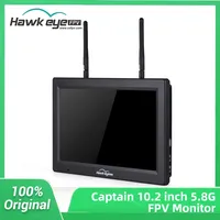 Hawkeye Little Pilot Captain X 10.2 inch 1024x600 LED 104 Channel 4.9G 5.8G 6G FPV Monitor Dual Receiver with HDMI DVR