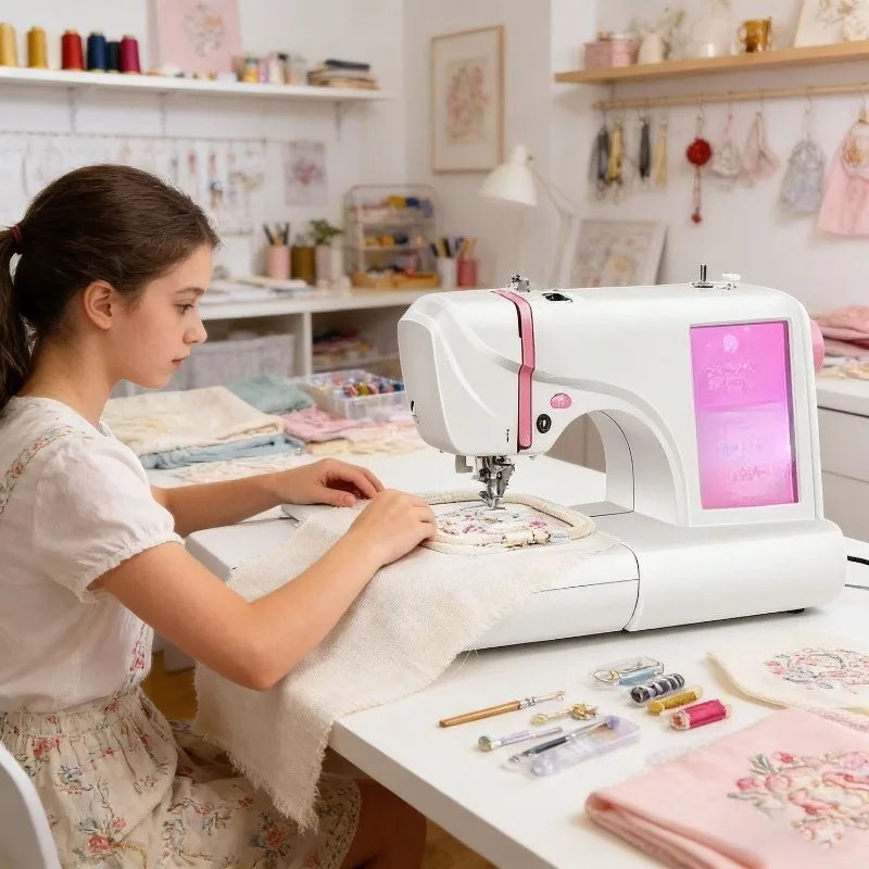 Computerized embroidery machine, fully automatic household small sewing and embroidery integrated machine, multifunctional
