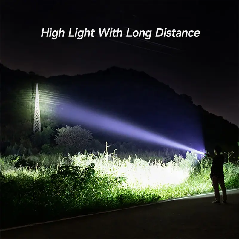 Super Bright LED Flashlight USB Rechargeable 18650Battery Led Torch for Night Riding Camping Hunting Outdoor Waterpr Flash Light