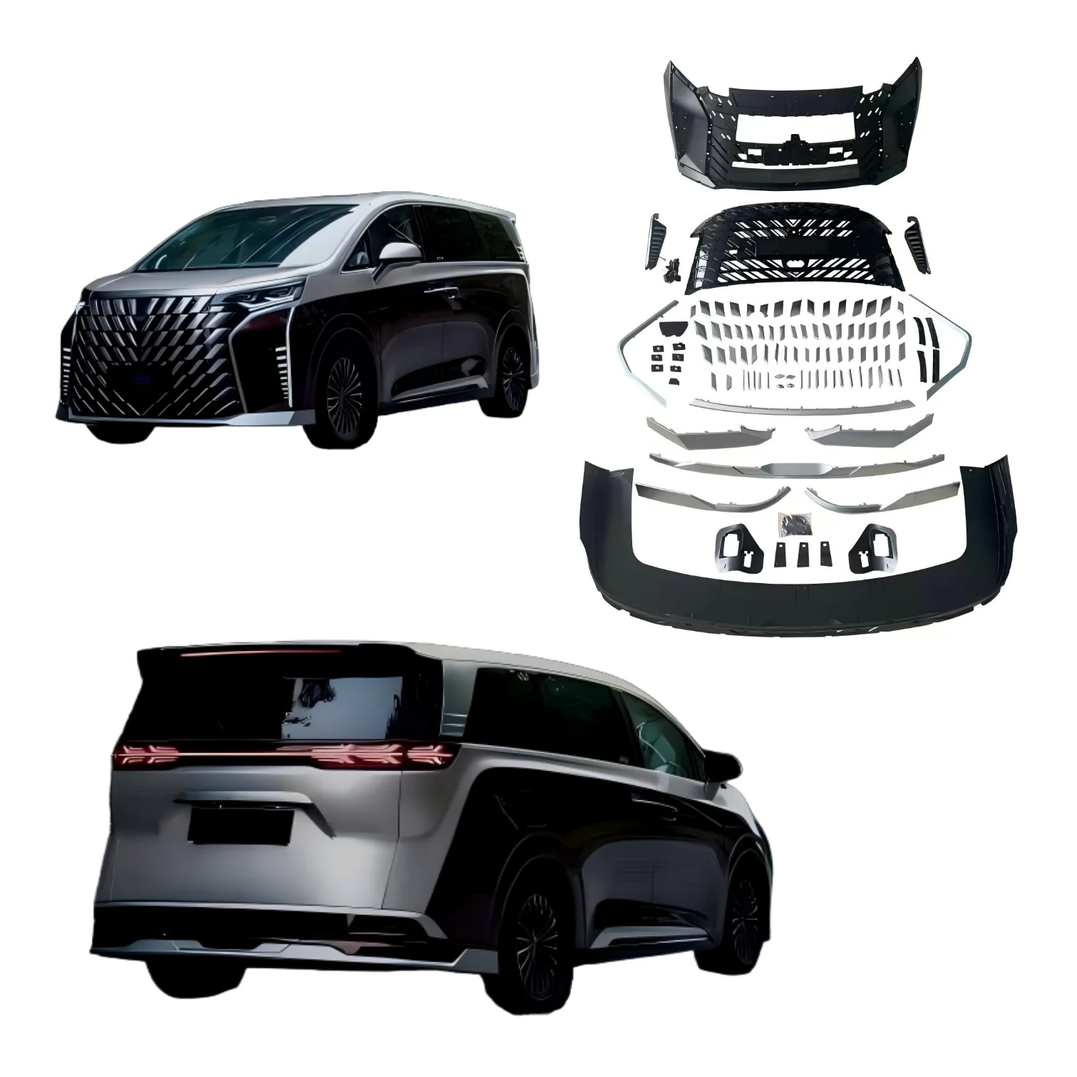 

For Denza D-9 Bodykit Front Bumper and Rear Bumper High-quality Factory Wholesale Car Accessories Auto Parts