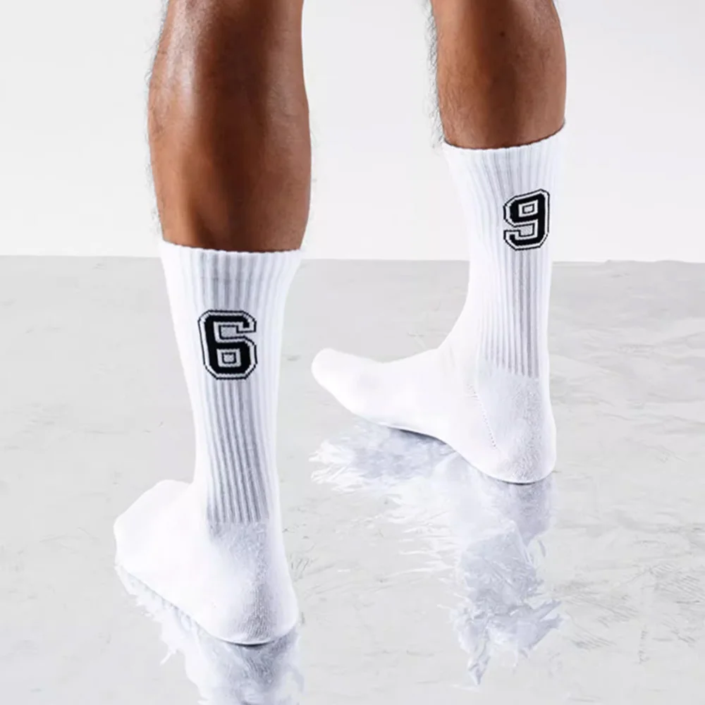 Men's Figure 69 Sports Towel Bottom Sports Socks Tall Long Fitness Basketball Football Socks