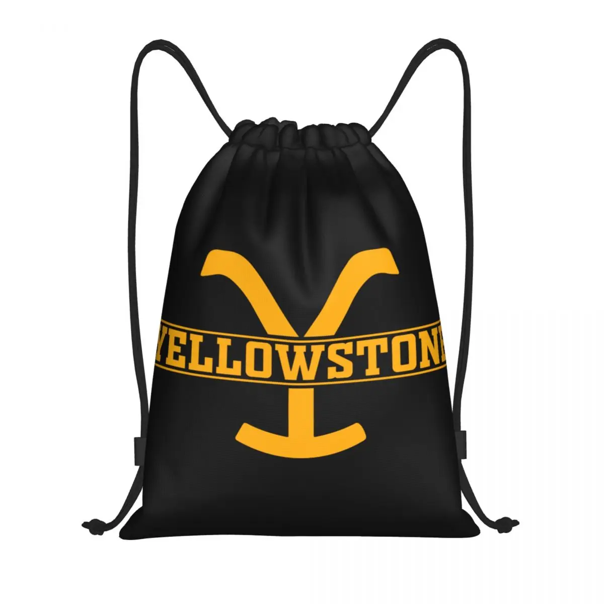 Custom Yellowstone Drawstring Sacos Homens Mulheres Leve Dutton Ranch Sports Gym Storage Backpack