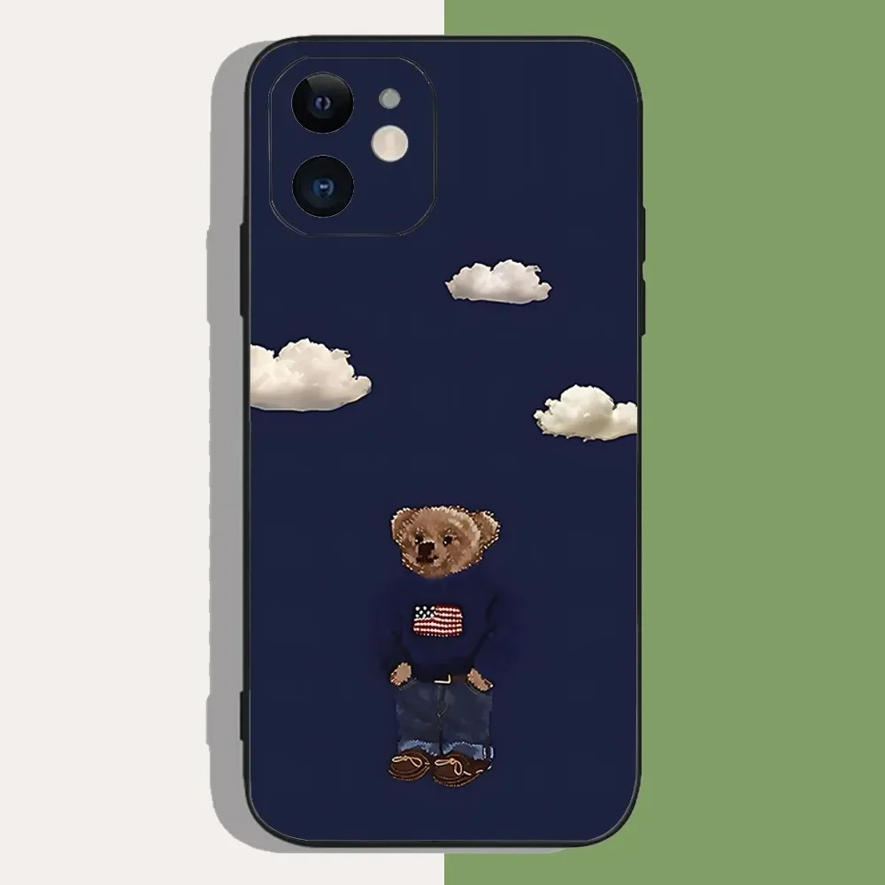 Fashion Cartoon Teddy Bear Phone Case For iPhone 17 16 15 11 12 14 13 Pro Max Mini X XS XR 7 Plus 16E Air Shockproof Cover Funda view 2