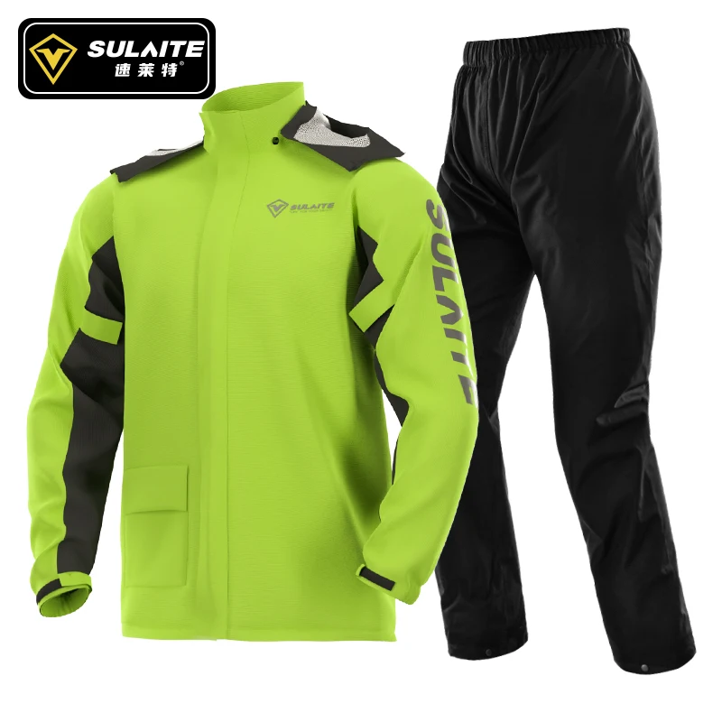 SULAITE - Impermeable para Motocicleta, Chaqueta de Lluvia para Motociclista, Chubasquero Impermeable para Moto