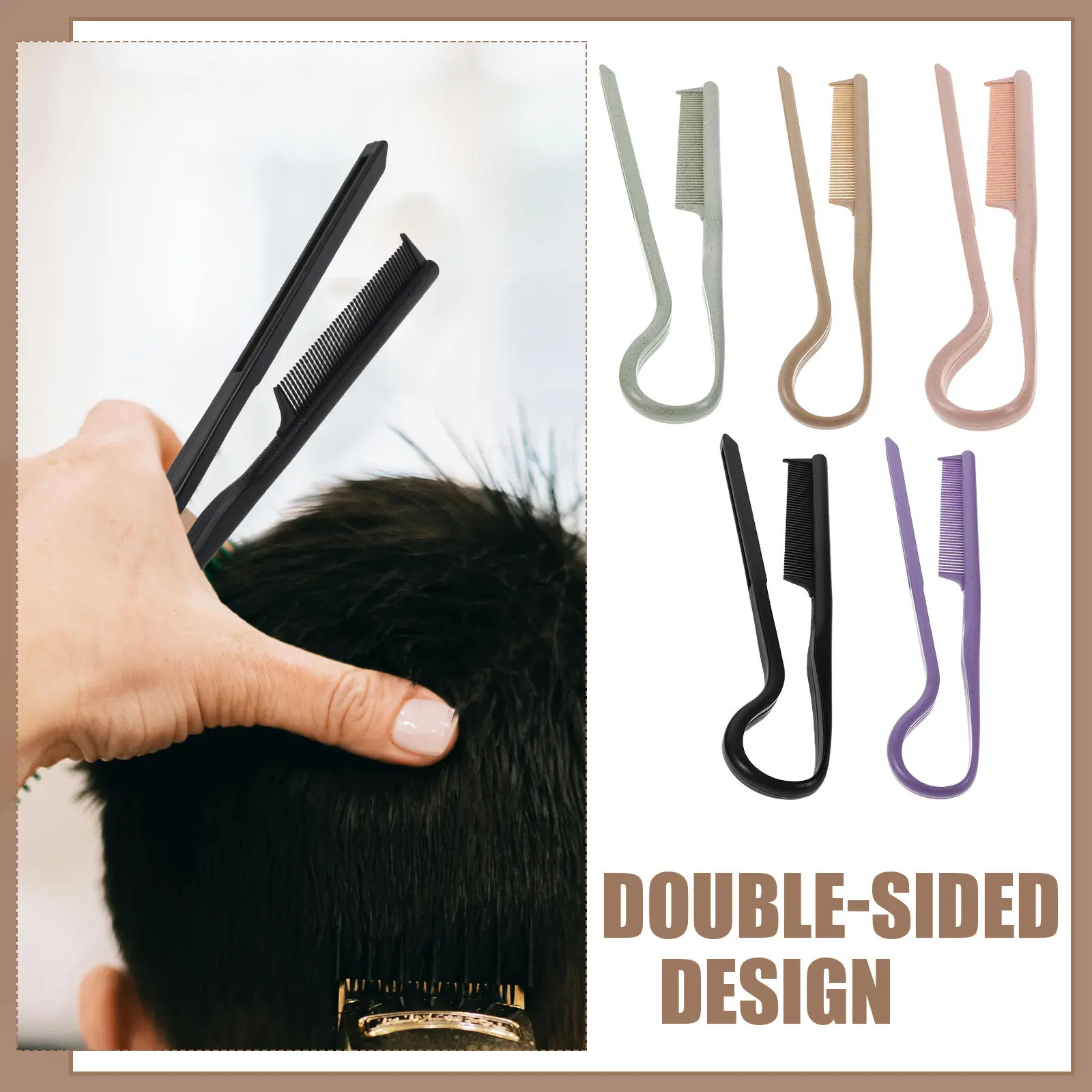 10Pcs Hair Straightening Combs Double Sided V Shaped Styling Comb Portable Soft Anti Static Salon Travel Hair Brush Smooth