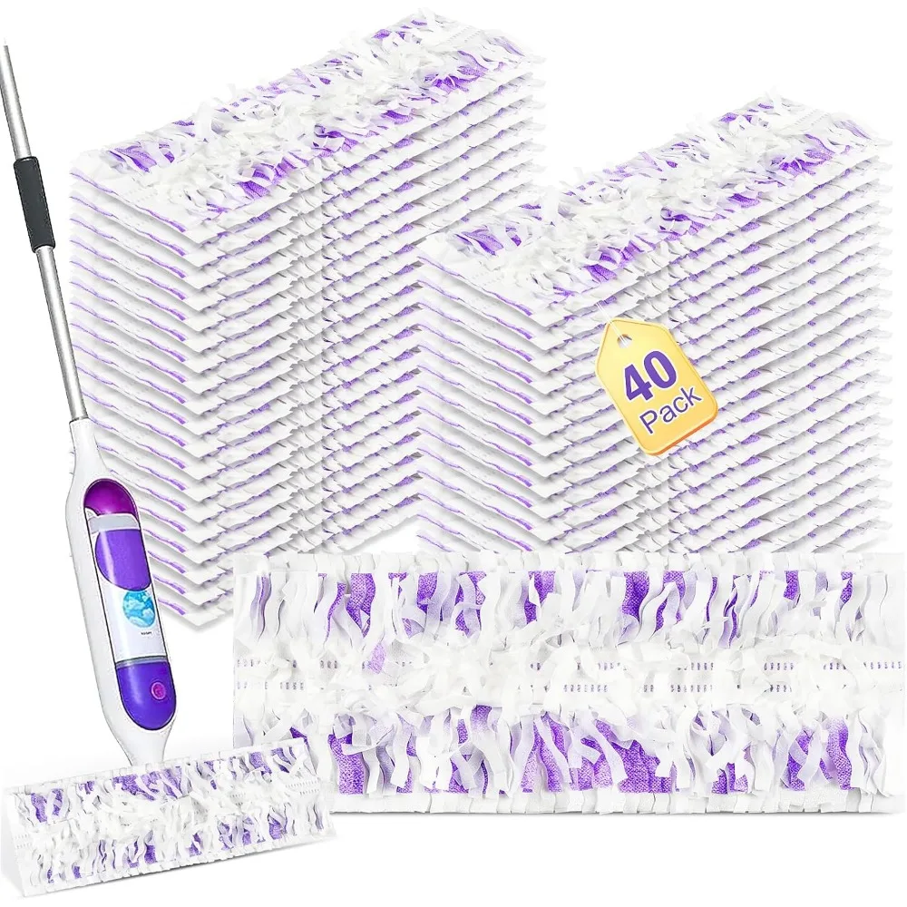 

40 Pack Disposable Refill Pads for Multi-Surface Mops, Ultra Absorbent Cleaning Pads Safe for All Floors