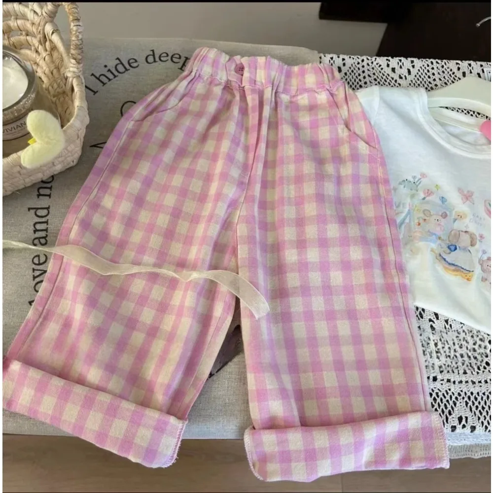 Bear Leader 3-7 سنوات صيف جديد الاطفال ملابس الفتيات ملابس كاجوال الكرتون الحيوان تي شيرت مطبوع + الوردي متقلب السراويل 2 قطعة مجموعة #3