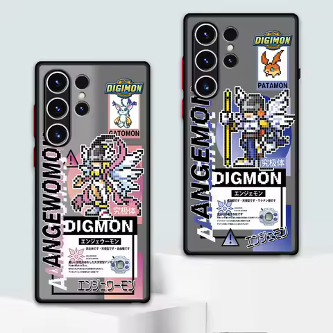 Digimon Adventure Cover Phone Case for Samsung Galaxy S24 Ultra S23 Ultra S20 S21 FE S22 Ultra 5G S10 Plus S9 Plus Soft Matte
