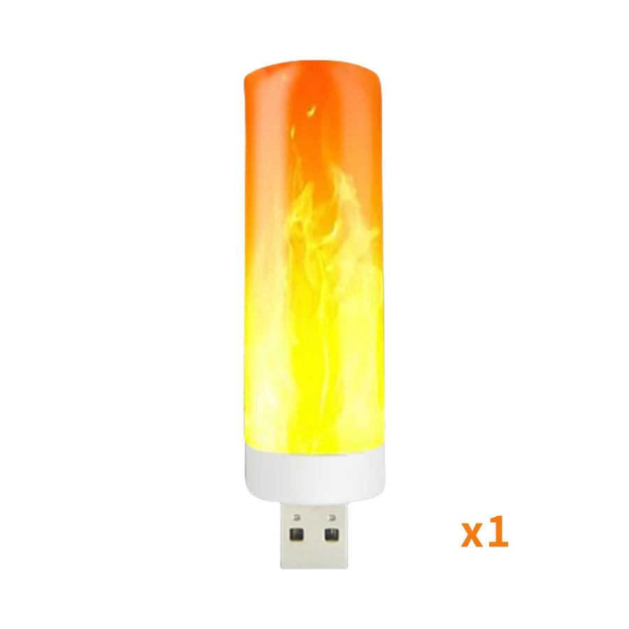5V USB LED effet de flamme ampoules USB flamme lampe bougie ampoule sans flamme veilleuse scintillan