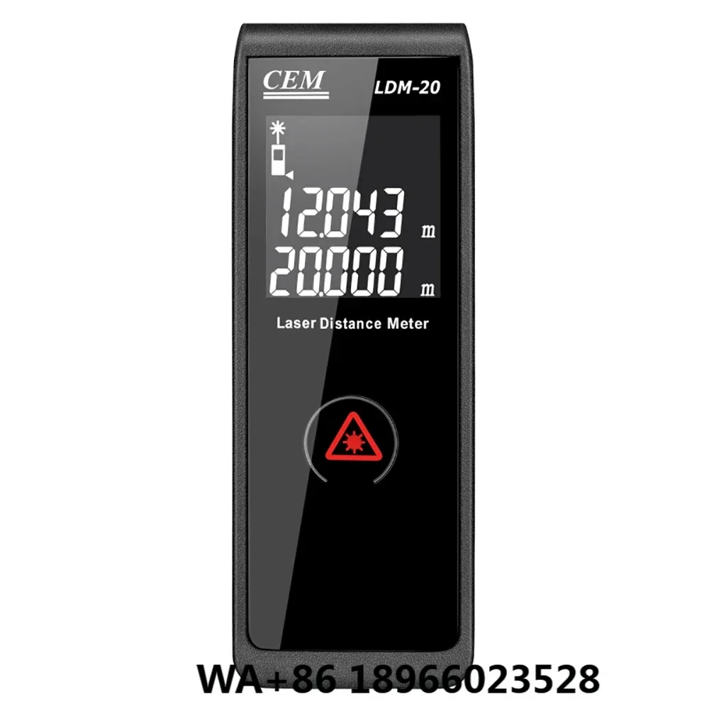 

CEM LDM-20 65ft/20m MINI Laser Distance Meter Laser rangefinder Measure with Highlight LCD Display