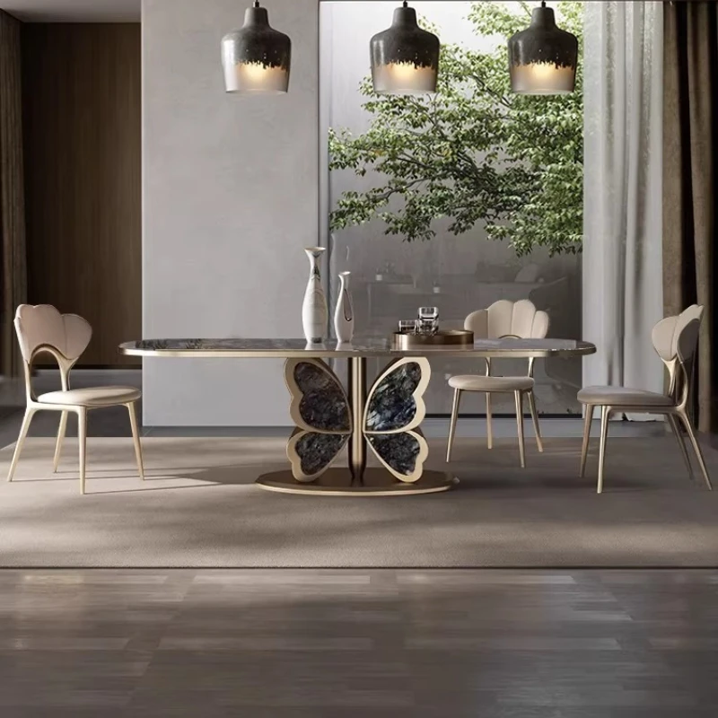 

Luxury Kitchen Dining Table Side Nordic Study Gaming Lounge Designer Dining Table Center Modern Mesas De Jantar Home Furniture