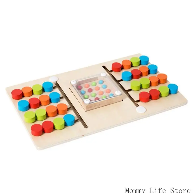 

Kids Puzzle Toy Siding Walking Labyrinths Board Game Color Cognition Toy Battle Game for Parent-Children Activity