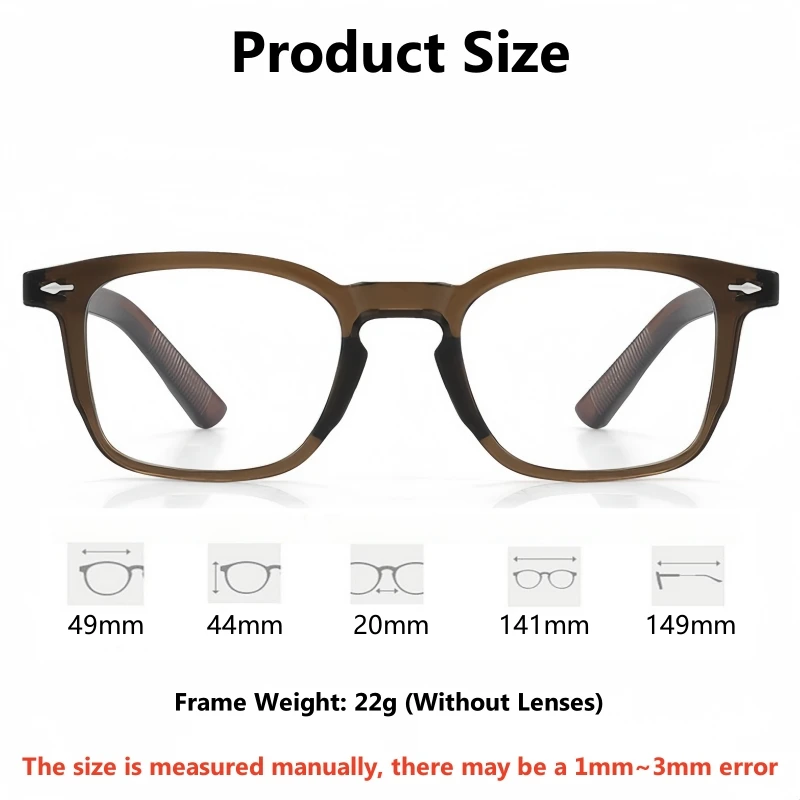 TFTB الرجال والنساء وصفة طبية بصرية الضوء الأزرق حجب نظارات قصر النظر مد البصر وصفة التقدمية الرجعية مربع نظارات 280 #2