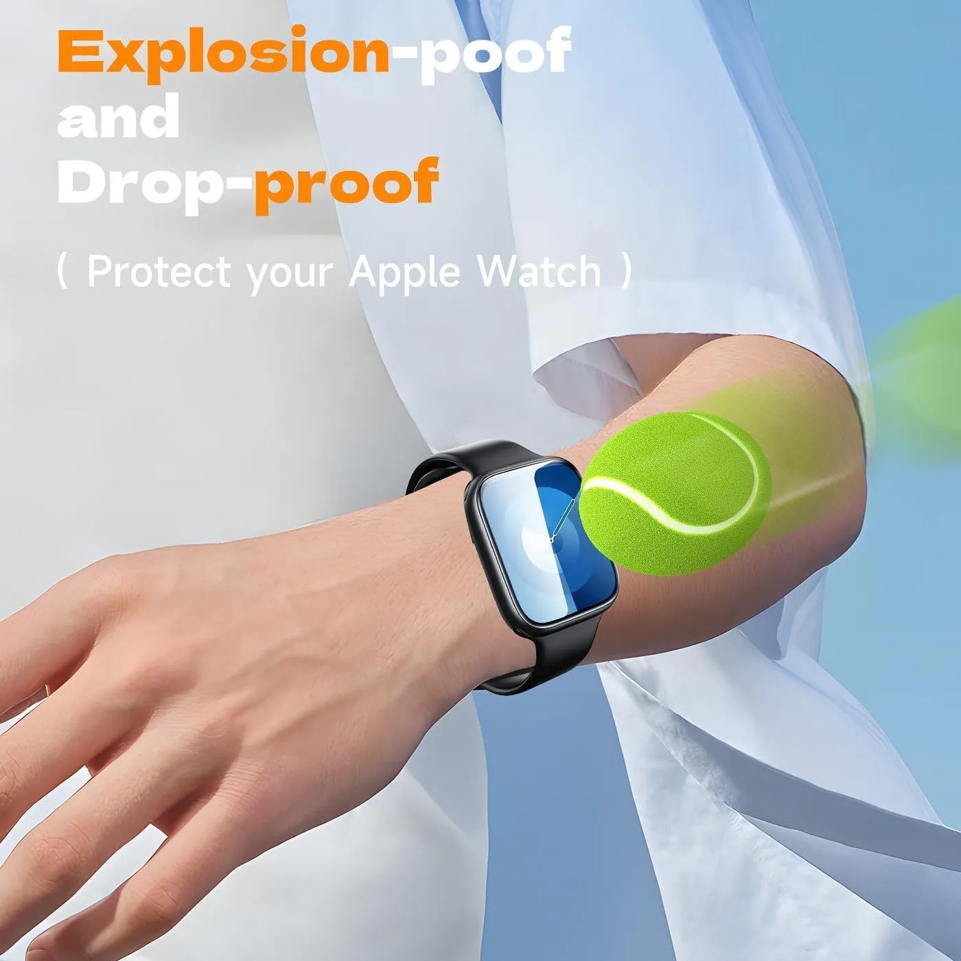 for Apple Watch Screen Protector 2-Pack, HD Clear Ceramic Film for Ultra 2/10/9/8/7/SE 49/45/44/41/40mm, Anti-Scratch