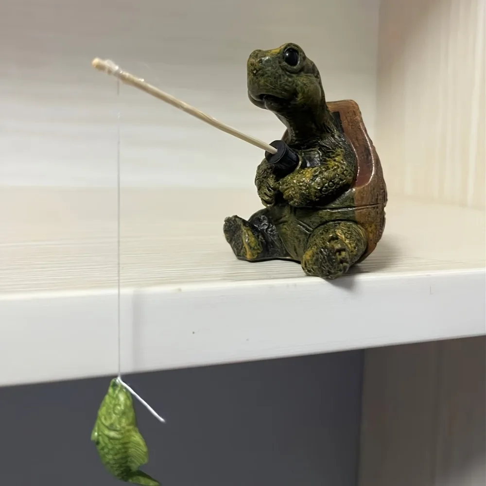 Turtle Fishing Decorations Millennium Turtle Fishing Fish Tank Ornaments Retro Decorations Unique Decorations Collecting Statues