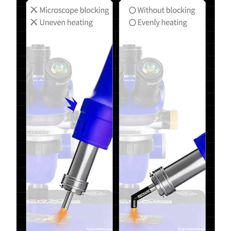 MECHANIC Hot Air Nozzle Suitable for 861 Air Gun 5 6 8 10 12 mm 861 Diagonal Air Gun Nozzle Oblique blow Nozzle Even Heating Too