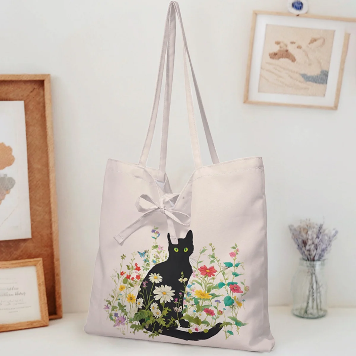 

Симпатичная сумка-тоут для женщин, портативная, универсальная, с рисунком букв и мультфильмов, экологически чистая сумка, модная женская сумка для покупок