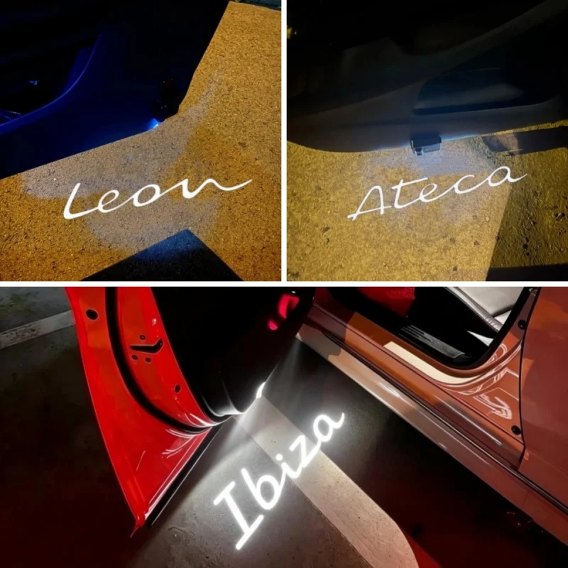 Led Car Door Welcome Laser Projector Logo Light Universal Lamps for Seat Leon Ateca Ibiza Cordoba FR Car Goods Accessories
