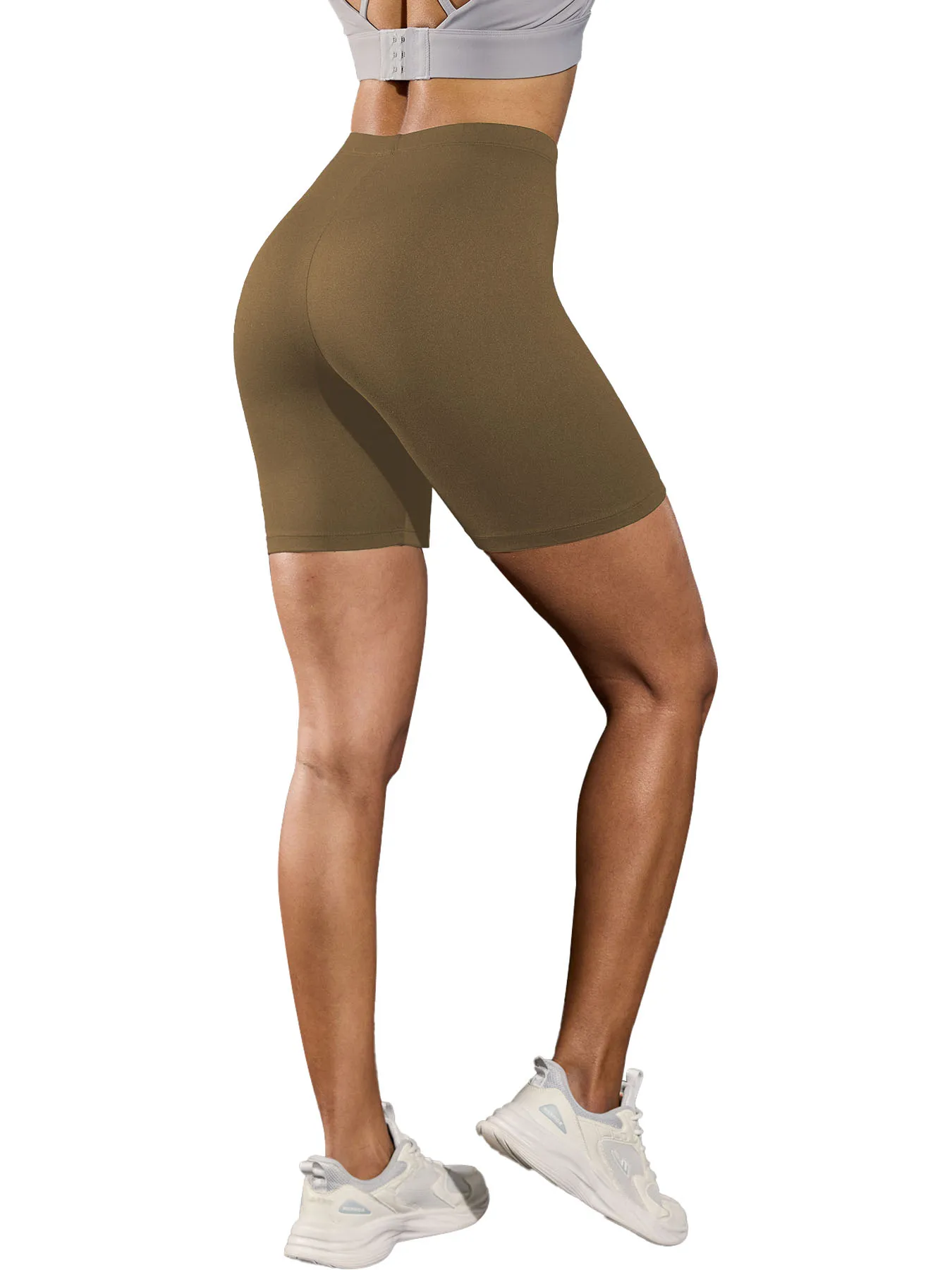 

Plus Size Women's Super Soft Biker Shorts High Stretchy No See Through Workout Running Yoga Athletic Gym Fitness Pants