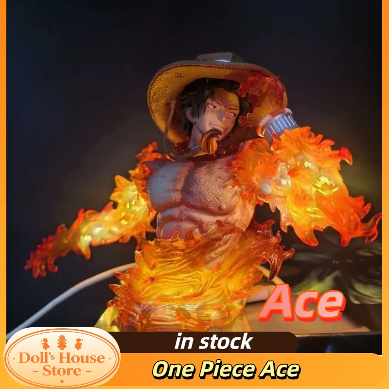 

Shine 13cm/5.12inch Anime One Piece Ace Figure Led Light Portgas D Ace Action Figures Pvc Statue Collectible Model Toys Gifts
