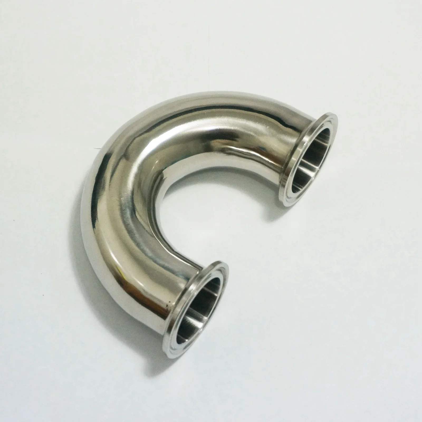 

Fit Tube O.D 38mm Ferrule OD 50.5mm 304 Stainless Steel Sanitary 180 Degree Elbow Pipe Fitting Tri Clamp