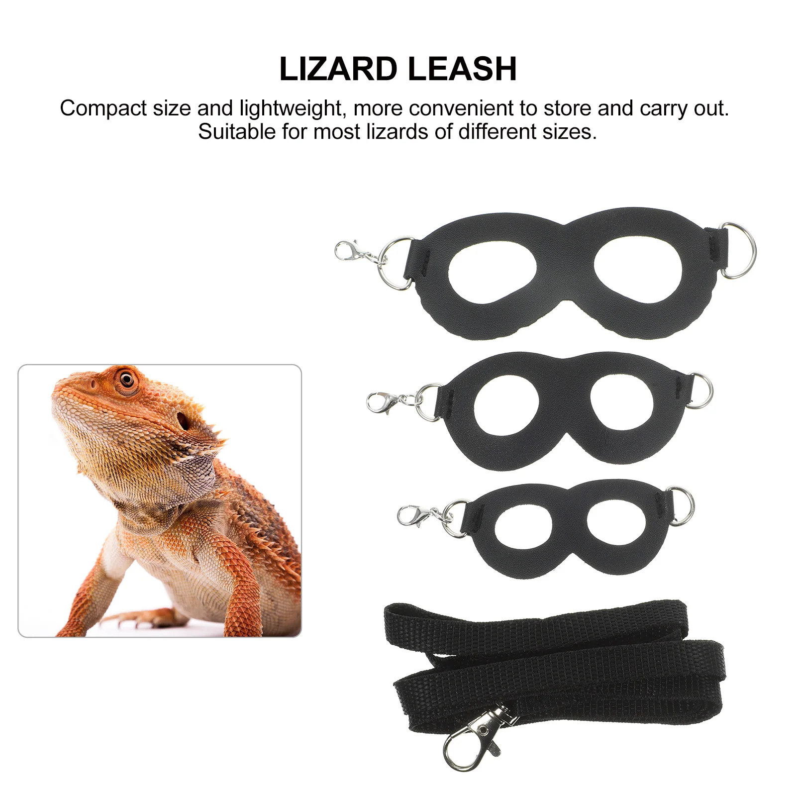

1Set Bearded Dragon Harness Adjustable Lizard Leash Portable Crawl Pet Leash Exquisite Workmanship Delicate Details