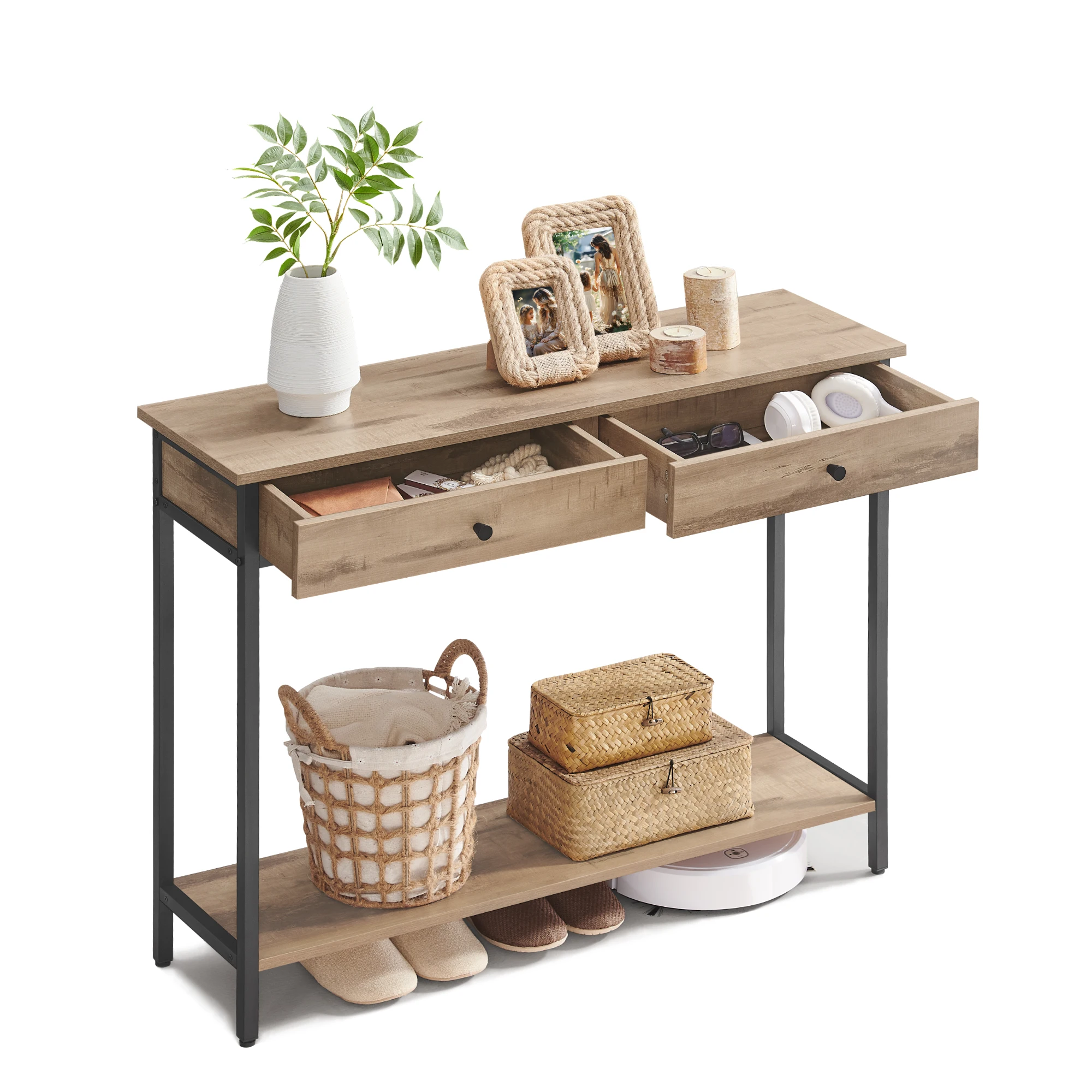 Wholesale Entrance Table Bedroom Living Room Sofa Table with Two Drawers Console Table
