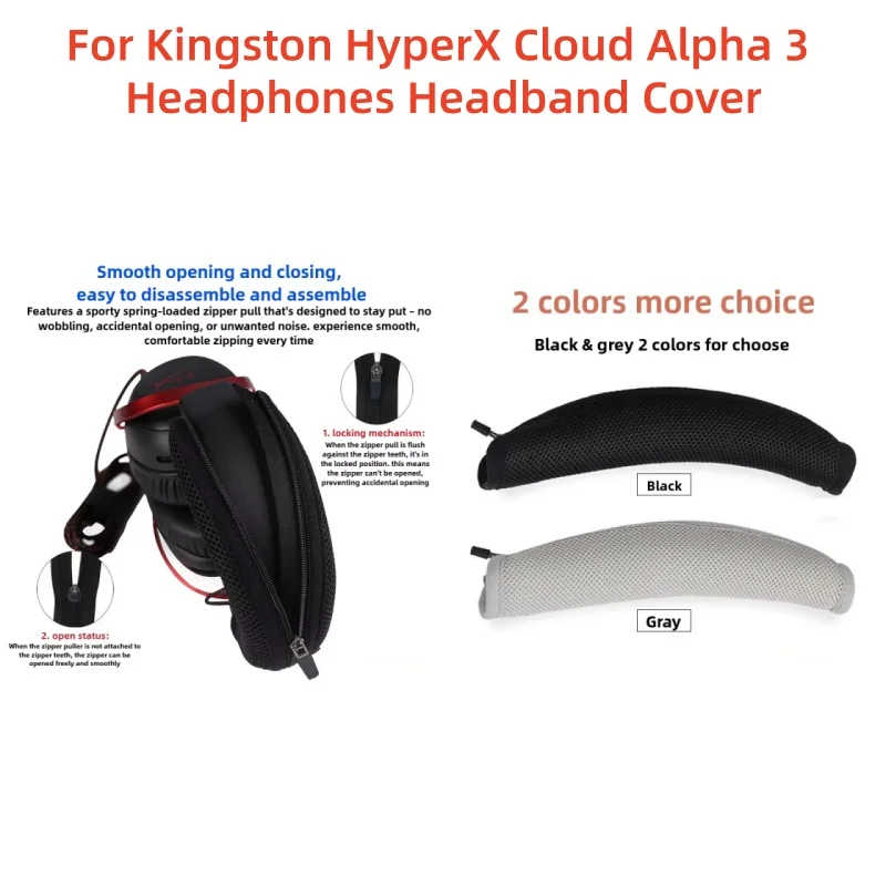 

For HyperX Cloud Alpha 3 Headphones Soft Anti-Wear ，Headband Sleeve Protector