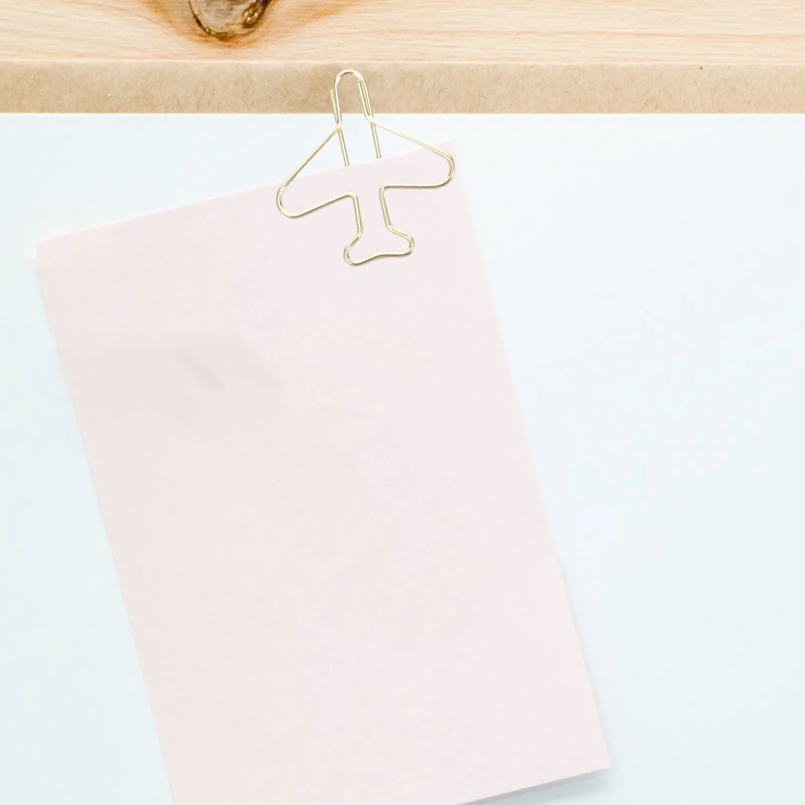 100pcs Unique Airplane Design Paper Clips Durable Metal Stationery Document Management Bookmarks for Office Use