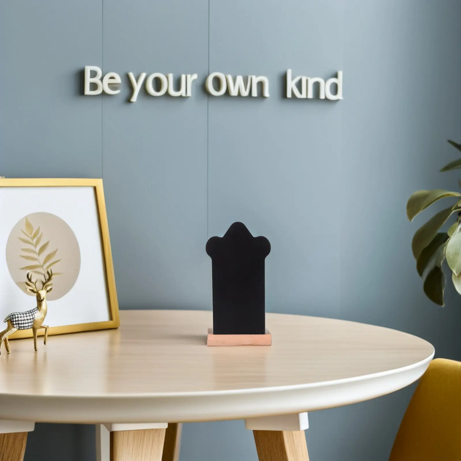 16Pcs Mini Black Chalkboard Signs Coffin Shape Double Sided Tabletop Message Board for Wedding Kitchen Food Display Home Decor