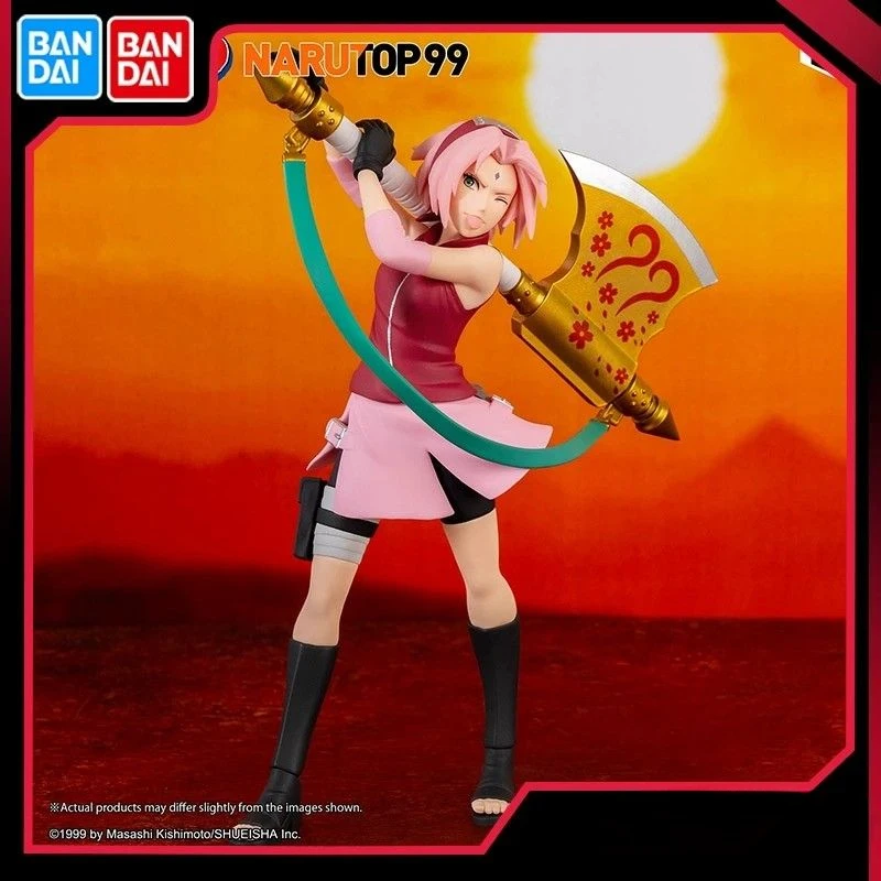 Bandai 16cm Top99 Haruno Sakura Naruto Shippuden Action Figure PVC Model Figure Collectible Ornament Model Toy Birthday Gift